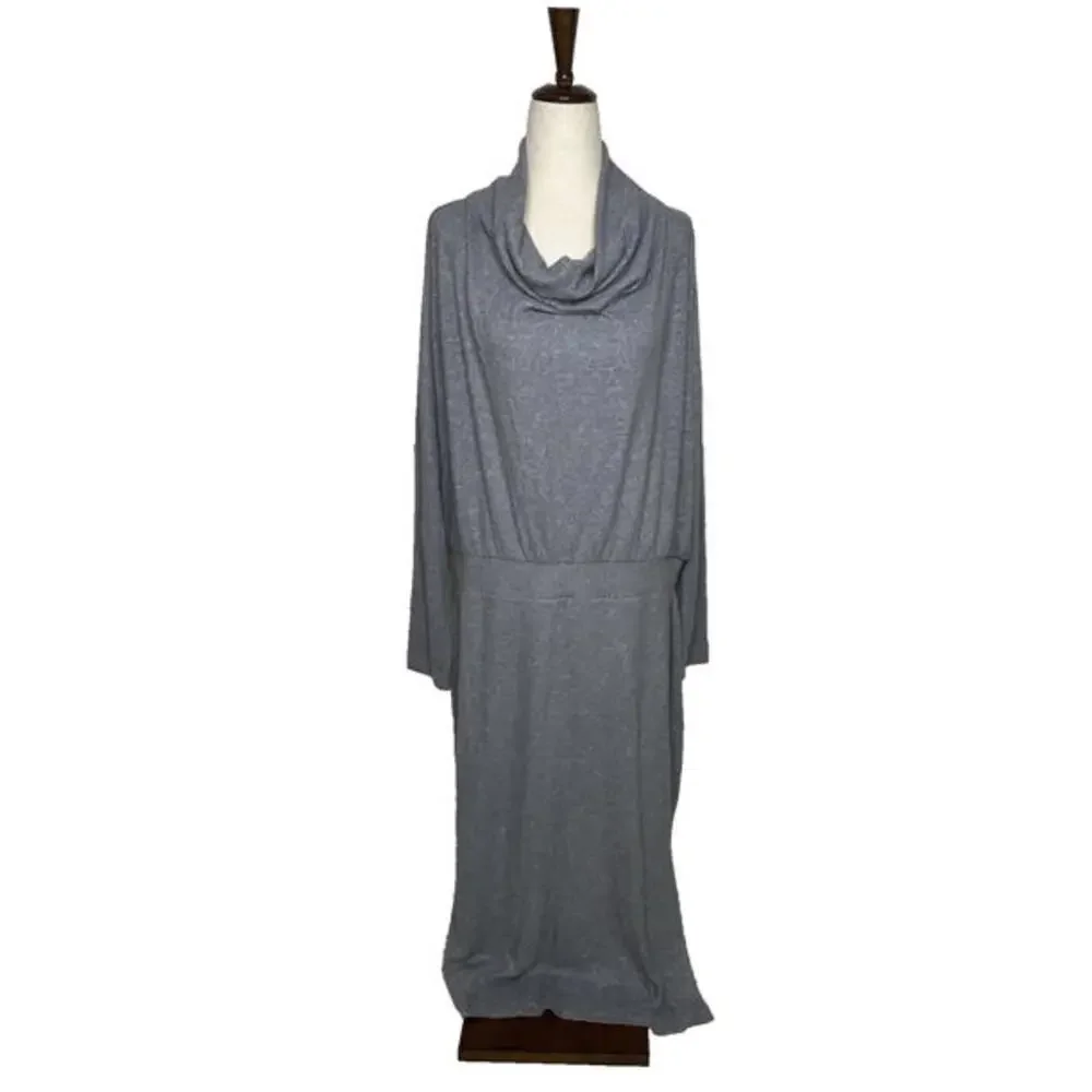 Daily Practice Anthropologie XL Petite Arabella Drapey Cowl Neck Maxi Dress NWT - Picture 3 of 9